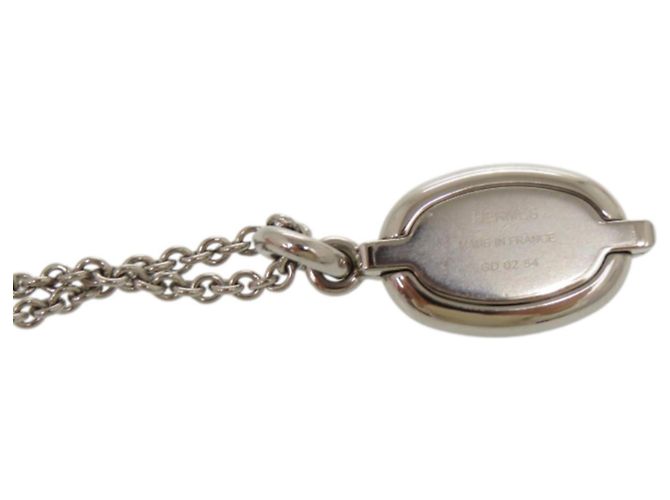 Collier Pendentif Hermès Mini Maillon PM Argenté - vue 6