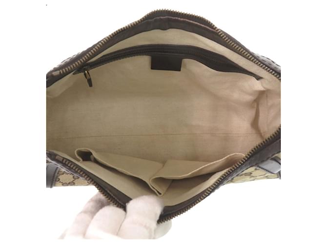 Borsa a spalla Gucci Beige Marrone scuro - vista 4