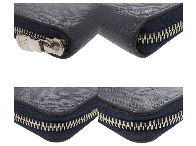 Louis Vuitton Navy Taiga Leather Long Wallet Navy blue - view 4