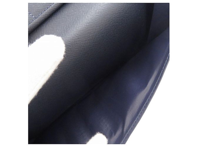 Louis Vuitton Navy Taiga Leather Long Wallet Navy blue - view 7