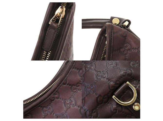 Borsa a Spalla in Pelle Guccissima Abbey di Gucci Marrone - vista 10