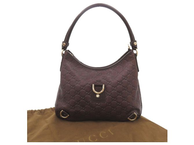 Borsa a Spalla in Pelle Guccissima Abbey di Gucci Marrone - vista 2