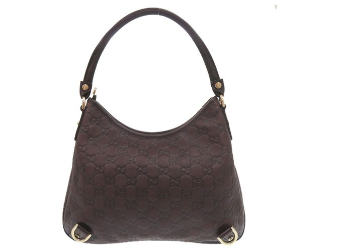 Borsa a Spalla in Pelle Guccissima Abbey di Gucci Marrone - vista 3