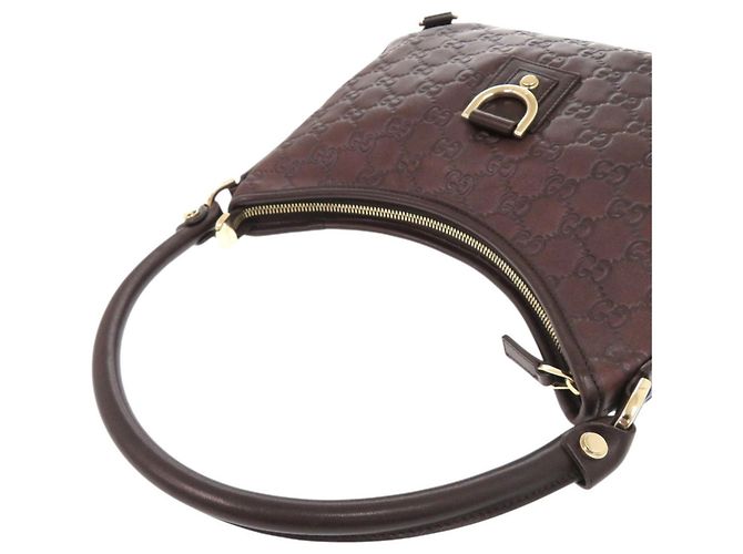 Borsa a Spalla in Pelle Guccissima Abbey di Gucci Marrone - vista 6