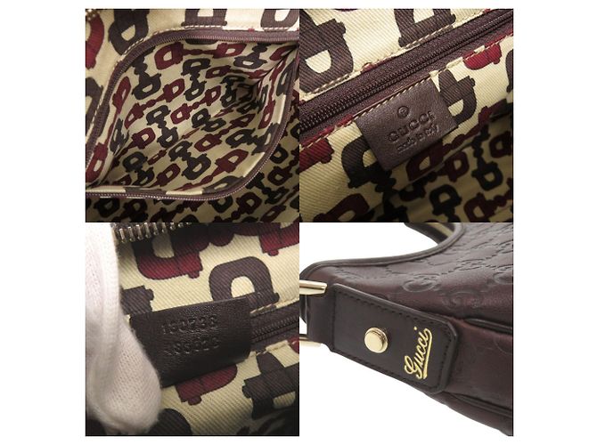 Borsa a Spalla in Pelle Guccissima Abbey di Gucci Marrone - vista 8