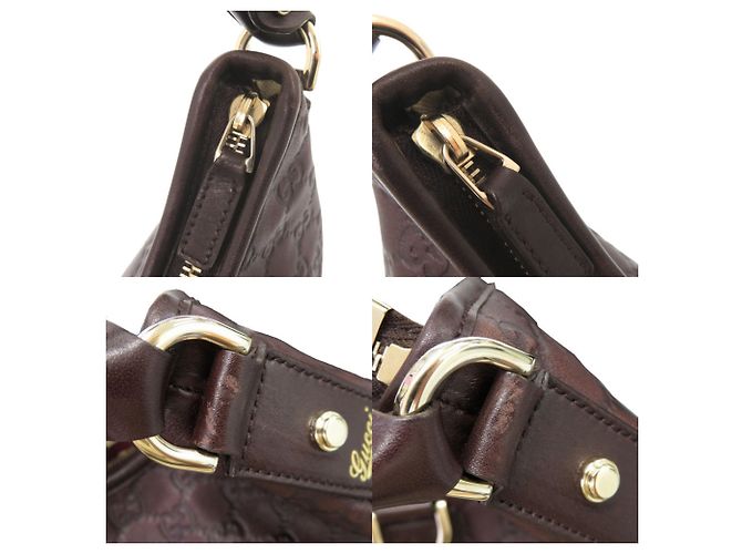 Borsa a Spalla in Pelle Guccissima Abbey di Gucci Marrone - vista 9