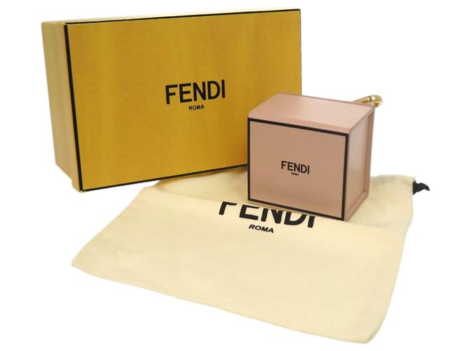 Fendi Mini Box Leder-Schlüsselanhänger Pink Golden - Ansicht 2