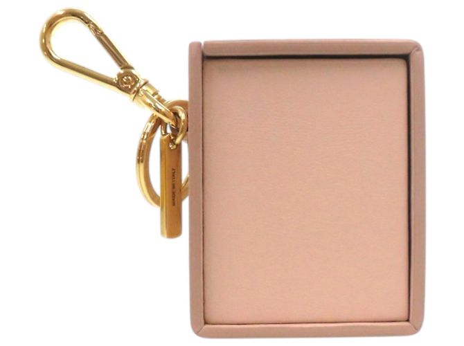 Fendi Mini Box Leder-Schlüsselanhänger Pink Golden - Ansicht 9
