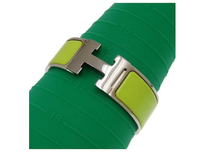 Bracciale in metallo verde Click-Clack di Hermès Argento - vista 4