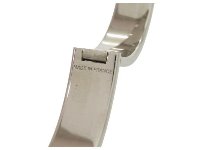 Bracciale in metallo smaltato Click Aneau di Hermès Nero Argento - vista 4