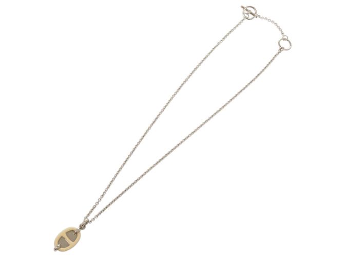 Collar Hermès Mini Maillon PM Plata Crudo - vista 4