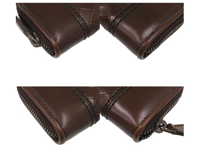 Monedero de cuero Bottega Veneta Castaño - vista 7
