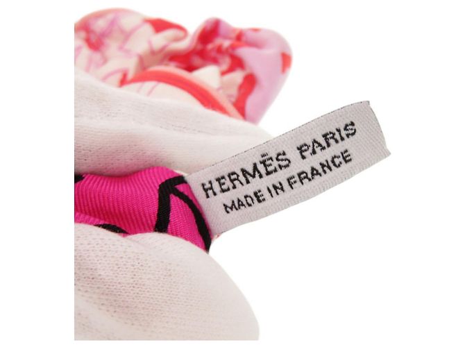 Hermès Claudia Seiden-Haargummi in Multicolor Pink Mehrfarben - Ansicht 3