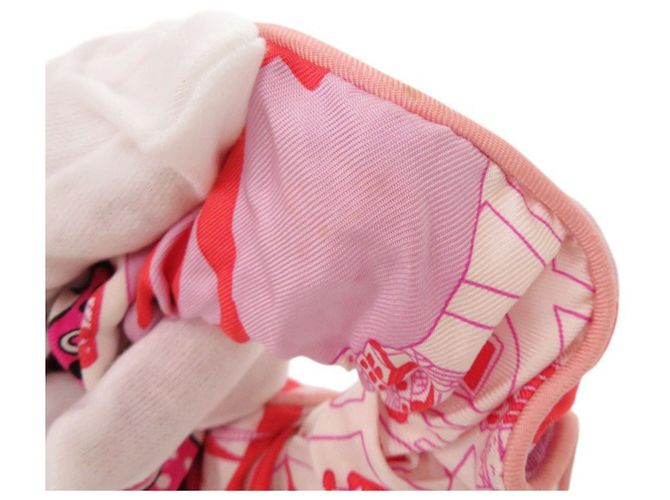 Hermès Claudia Seiden-Haargummi in Multicolor Pink Mehrfarben - Ansicht 6
