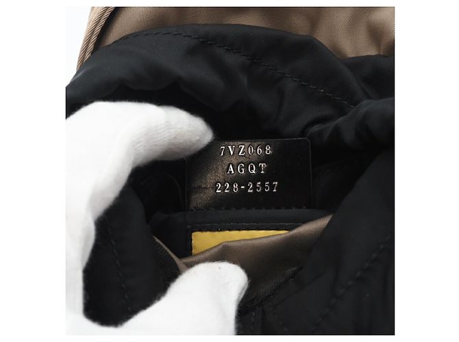 Borsa a Spalla in Nylon Fendi Zucca Fendines Beige - vista 12
