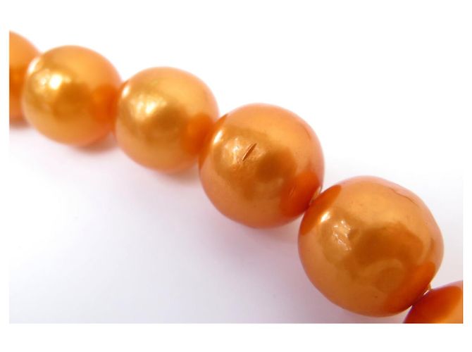 CHANEL BAROCKE PERLEN-HALSKETTE 1986 Orange - Ansicht 11