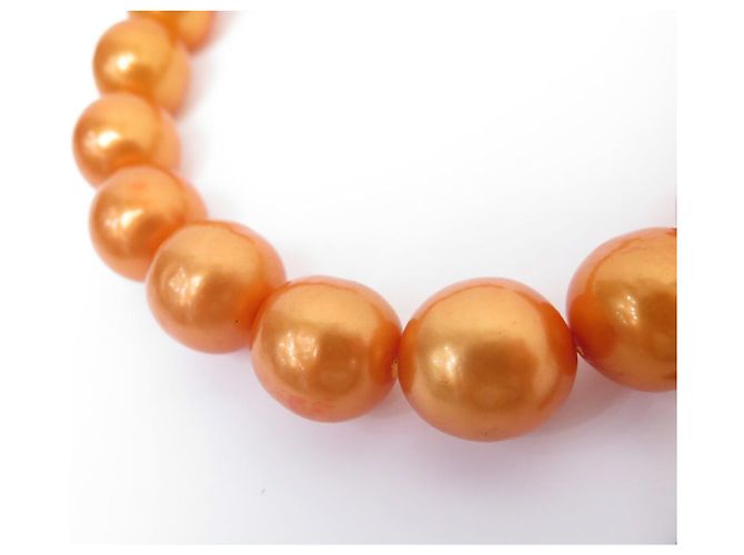 CHANEL BAROCKE PERLEN-HALSKETTE 1986 Orange - Ansicht 2