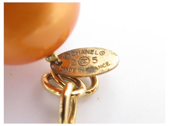 CHANEL BAROCKE PERLEN-HALSKETTE 1986 Orange - Ansicht 3