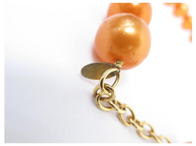 CHANEL BAROCKE PERLEN-HALSKETTE 1986 Orange - Ansicht 4