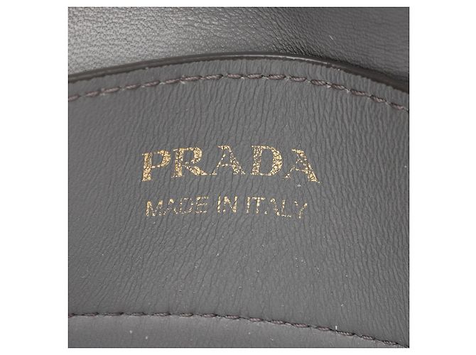 Prada Saffiano Leder Mittelgroße Tote mit Doppelgriffen Grau - Ansicht 7