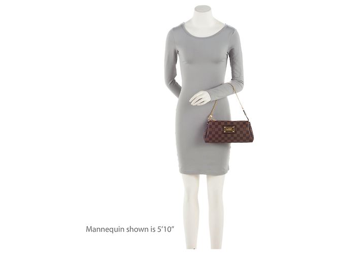 Clutch Eva Damier Ebene Louis Vuitton Castaño - vista 5