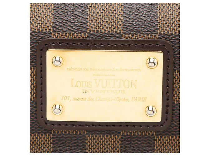 Clutch Eva Damier Ebene Louis Vuitton Castaño - vista 9