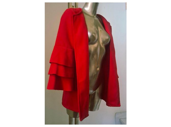 Autre Marque Chaqueta roja con mangas acampanadas - vista 11