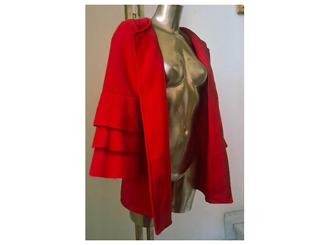 Autre Marque Chaqueta roja con mangas acampanadas - vista 12