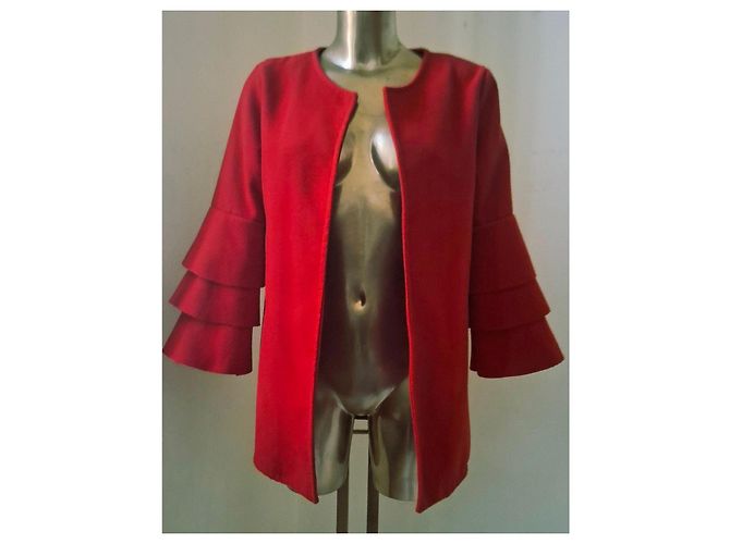 Autre Marque Chaqueta roja con mangas acampanadas - vista 2