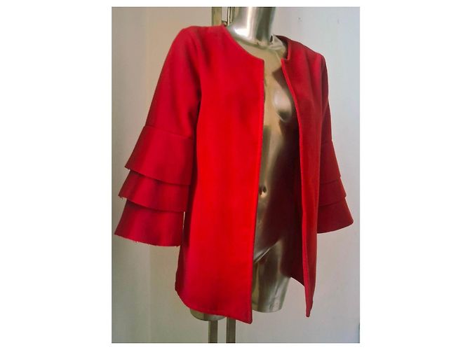 Autre Marque Chaqueta roja con mangas acampanadas - vista 3
