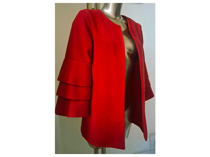 Autre Marque Chaqueta roja con mangas acampanadas - vista 7