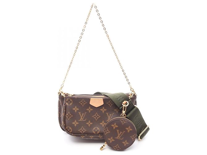 Borsa a Spalla 2 in 1 Multi Pochette Accessoires Monogram Louis Vuitton Marrone Cachi - vista 2