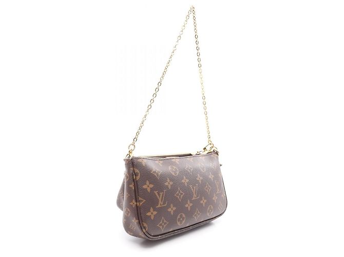 Borsa a Spalla 2 in 1 Multi Pochette Accessoires Monogram Louis Vuitton Marrone Cachi - vista 3