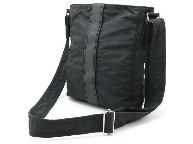 Borsa a Spalla in Nylon e Pelle Acapulco di Hermès Nero - vista 2