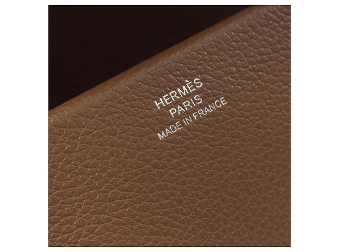 Hermès Borsa Hermes New Drag 22 Evercolor Marrone - vista 4