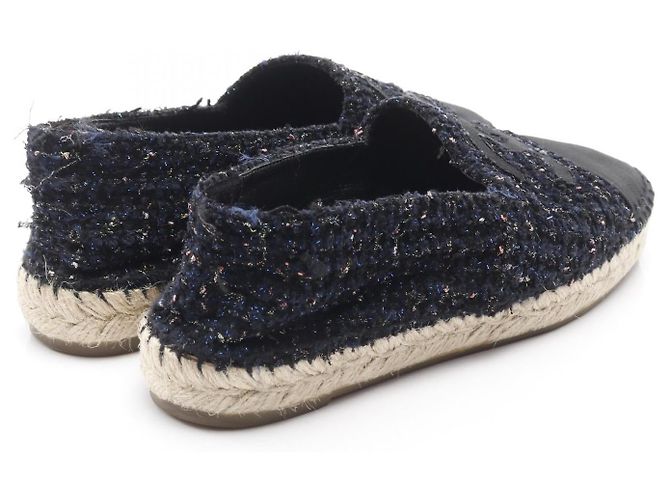 Timeless Stoff-Slipper mit Coco-Logo von Chanel Blau - Ansicht 2