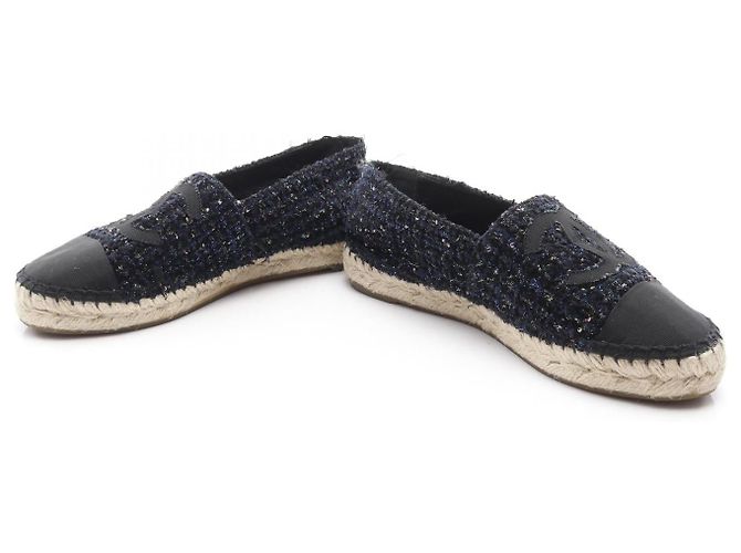 Timeless Stoff-Slipper mit Coco-Logo von Chanel Blau - Ansicht 3