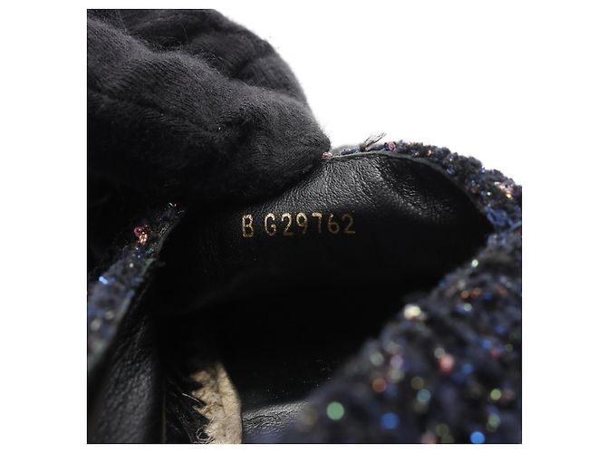 Timeless Stoff-Slipper mit Coco-Logo von Chanel Blau - Ansicht 7