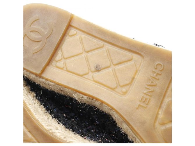 Timeless Stoff-Slipper mit Coco-Logo von Chanel Blau - Ansicht 9