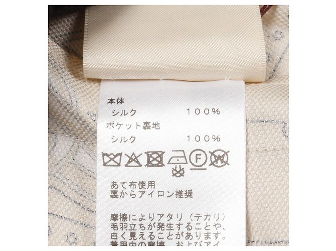 Pantalones de seda Bandana Candy Libris de Hermès Beige - vista 4