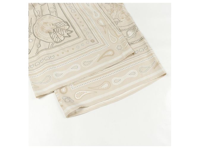 Pantalones de seda Bandana Candy Libris de Hermès Beige - vista 5