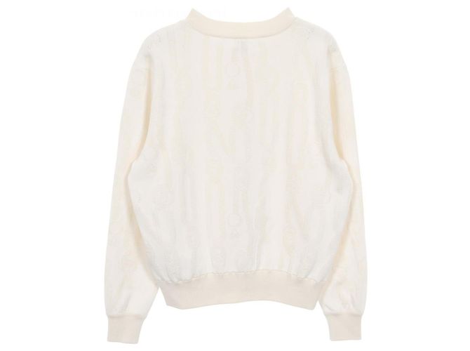 Cardigan de seda, rayón y algodón Remix de Hermès Blanco - vista 2