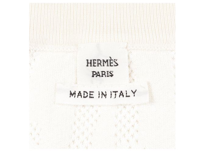 Cardigan de seda, rayón y algodón Remix de Hermès Blanco - vista 3