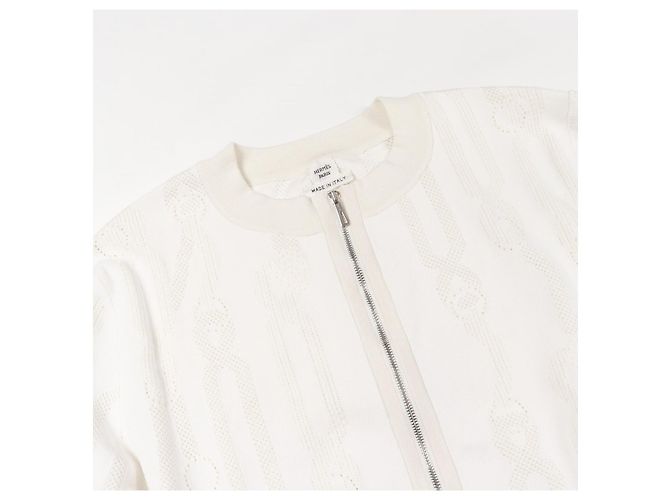 Cardigan de seda, rayón y algodón Remix de Hermès Blanco - vista 6