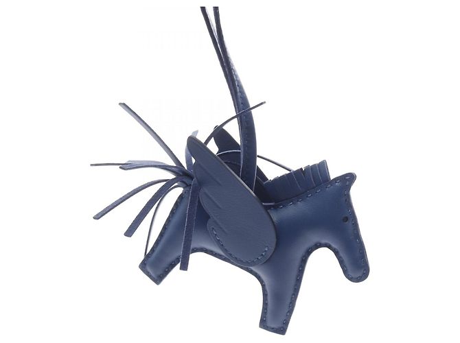 Hermès Rodeo Pegasus Swift Leder Charm Blau - Ansicht 5