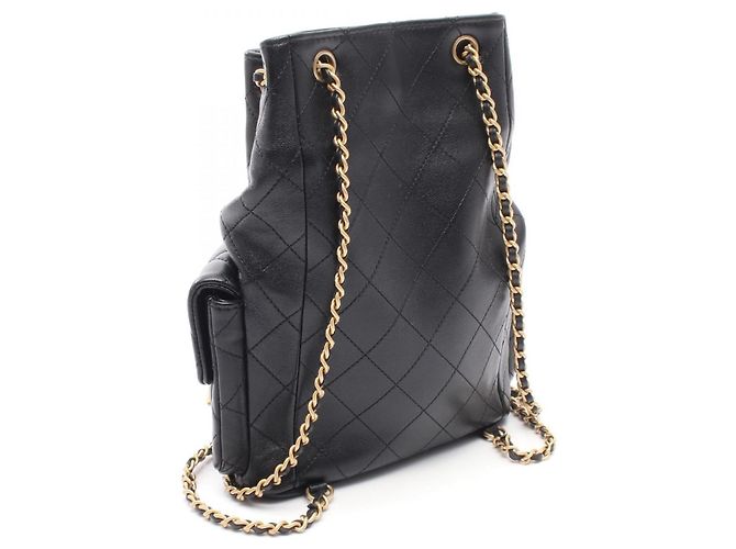 Timeless Chanel Matelassé Leder Rucksack Schwarz - Ansicht 2