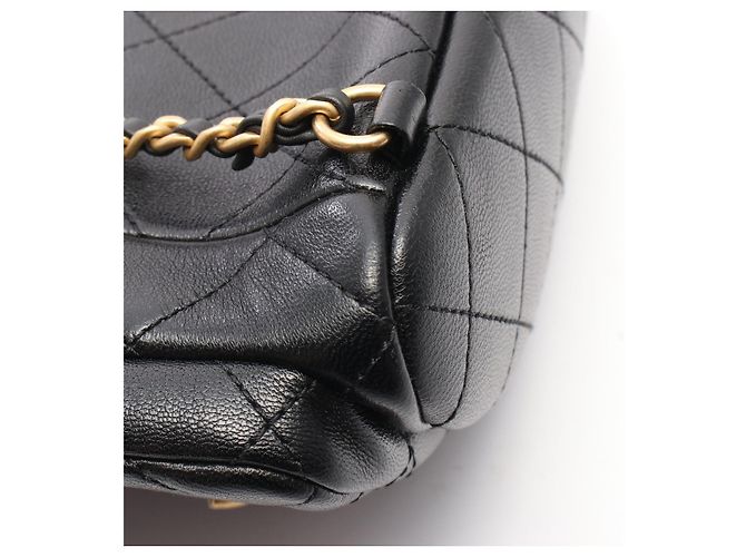 Timeless Chanel Matelassé Leder Rucksack Schwarz - Ansicht 6