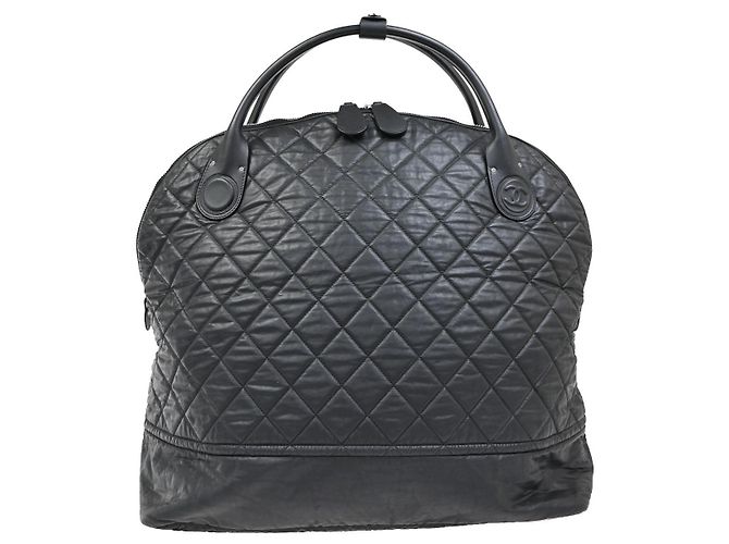 Chanel Horizontal Sport Weekender gesteppte beschichtete Canvas XL Schwarz - Ansicht 2