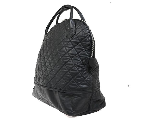 Chanel Horizontal Sport Weekender gesteppte beschichtete Canvas XL Schwarz - Ansicht 3