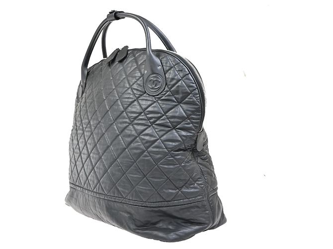 Chanel Horizontal Sport Weekender gesteppte beschichtete Canvas XL Schwarz - Ansicht 4